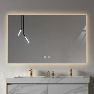 背光铝合金智能厕所触摸屏浴室镜带led灯防雾镜卫生间镜子洗手台