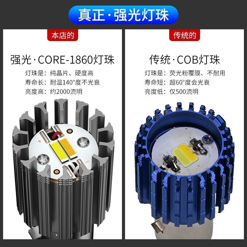适用马杰斯特T3 T8 T9电动摩托车改装超亮LED大灯远近光灯泡H7H4