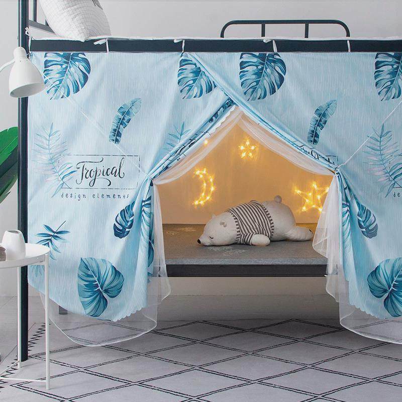 学生宿舍一体式床帘女寝室0.9m蚊帐ins风两用米上铺下铺遮光布,床上用品,蚊帐,淘宝优惠券,粉丝福利购,淘宝优惠卷