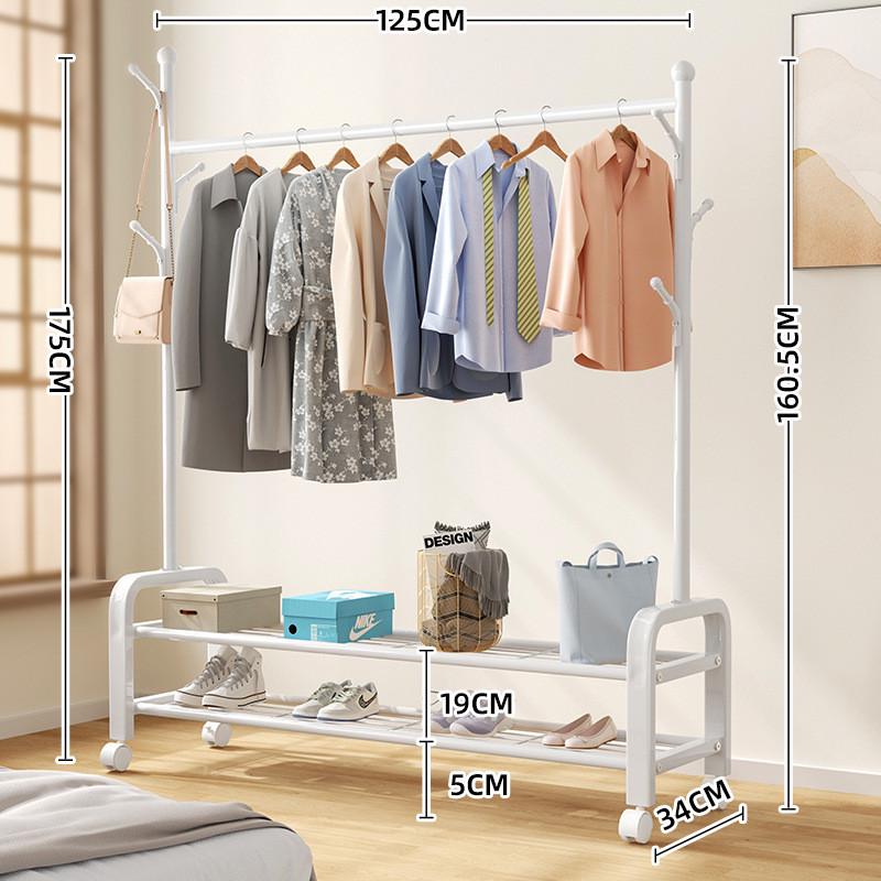 简易衣帽架树杈卧室挂衣架服装店落地式晾衣架家用晾衣服架子