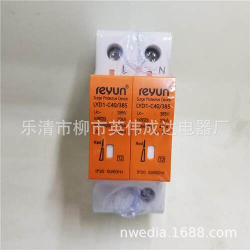 上海 雷源浪涌 防雷保护器 LYD1-B 2P 20KA 40KA 电压385V