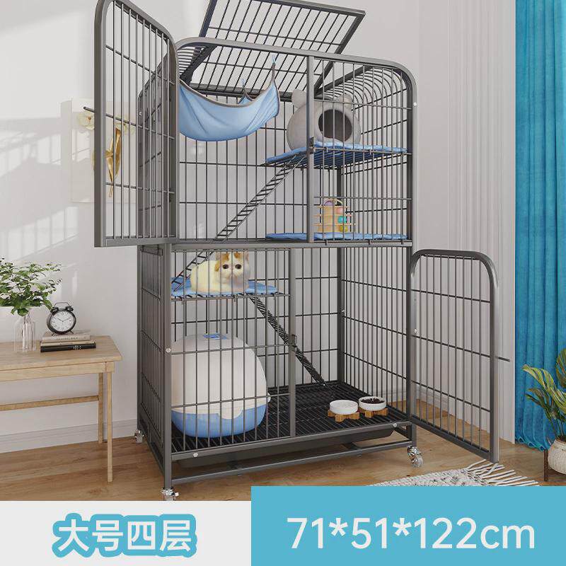 厂家直销宠物猫笼子家用猫别墅室内猫咪房子猫笼三层四层组装双层