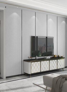 2EIE亚麻墙布自粘加厚墙贴床头软包墙板卧室壁纸墙面装饰电视背景