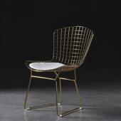 北欧风ins网格椅子网红镂空金色餐椅铁艺创意家用靠背椅梳妆凳子