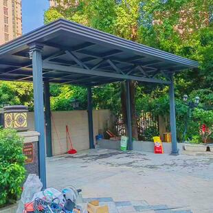 户外庭院秋千车棚防晒遮阳棚家庭后院阳台防腐铝合金防晒雨棚