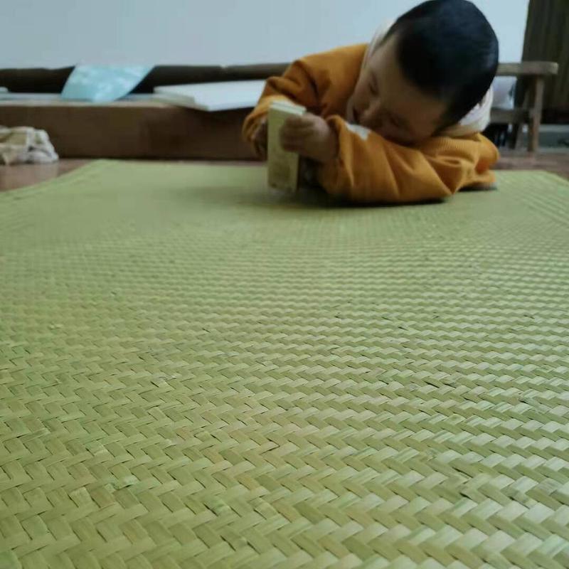 水竹凉席手工竹席篾席老蔑编织竹编席纯头青篾席子床垫席子1.8