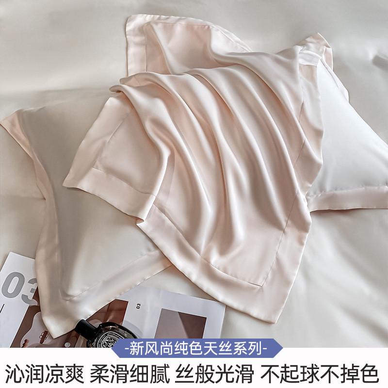 新品天丝枕头套品枕套一对装轻奢高级感真天丝单柔软套夏季家用