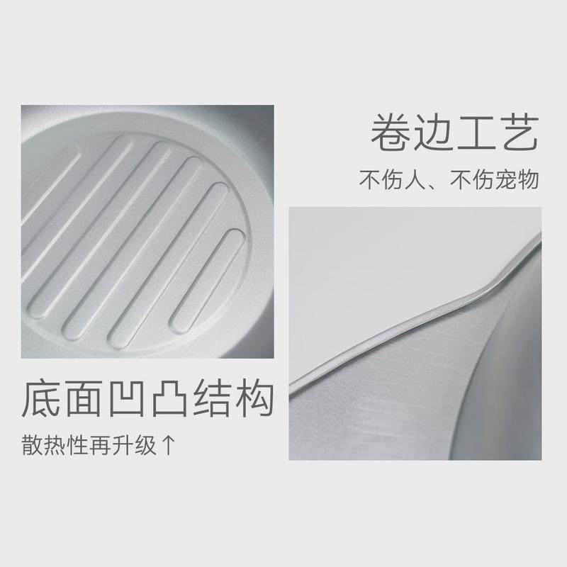宠物猫热销狗盆夏季降温凉窝冰凉铝盆条纹款通风散热锅