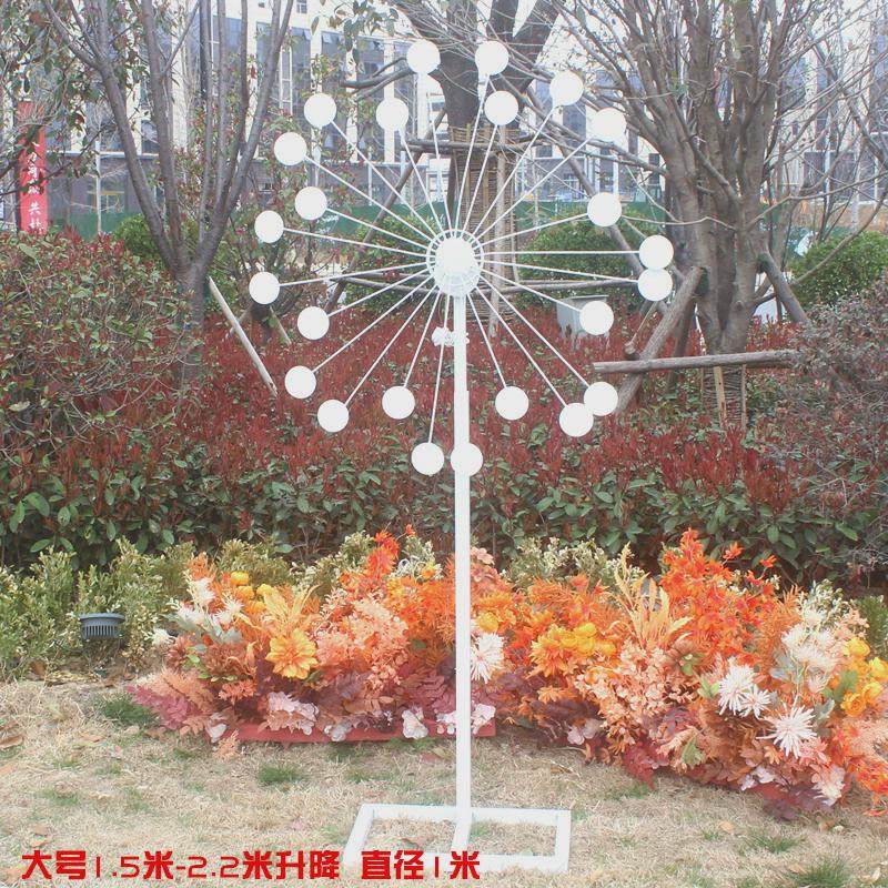 婚庆风车道具电动路引婚礼舞T台铁艺摩天轮场景装饰旋转风车摆件