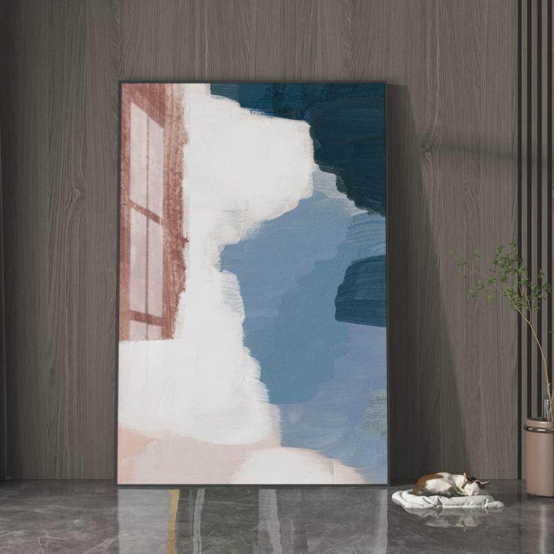 侘寂赤贫风中性色抽象纹理油画简约客厅玄关装饰画背景墙壁大挂画
