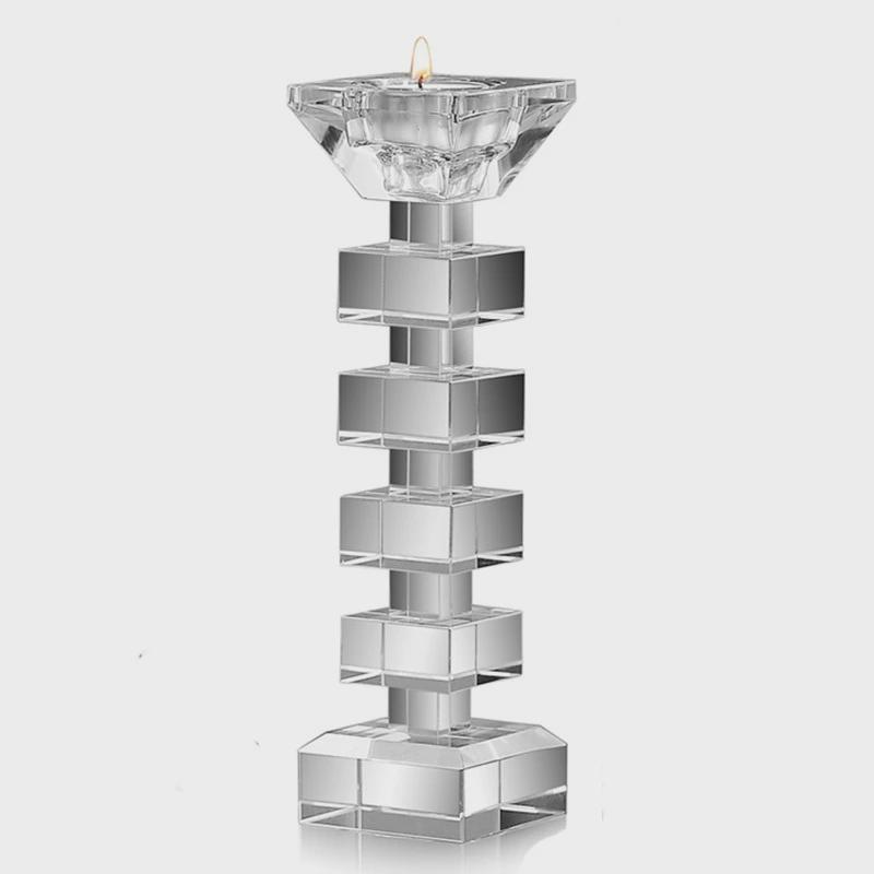 欧式单头两用水晶蜡烛台现代家居饰品样板房软装地摆件多婚庆包邮
