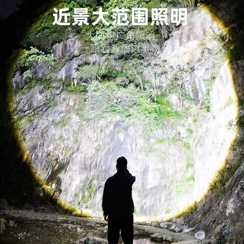 新款强光充电宝手电超亮远射便携式多功能家用户外激光炮LED灯