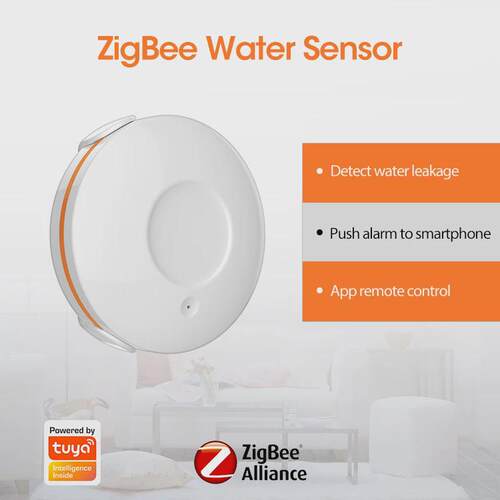 NEO涂鸦ZigBee智能溢水探测器浸水满水位传感器漏水报警器