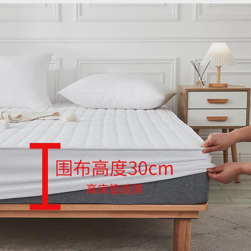 五星级酒店床笠式保护垫子机洗防尘透气宾馆灰色民宿护垫床不起球