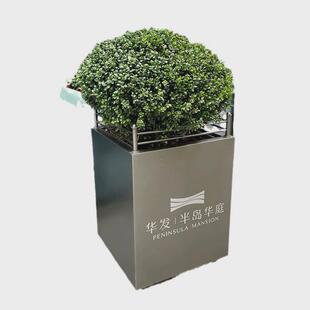 铁艺花槽户外不锈钢花箱座椅坐凳一体广场商业街休息凳景观花池