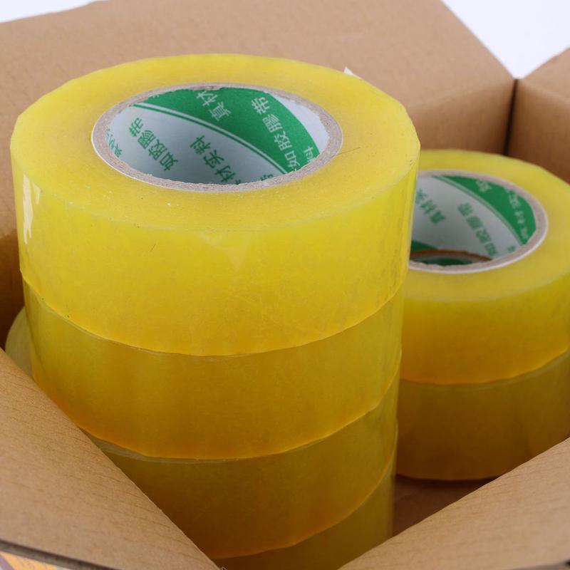 热销透明胶带整箱大量电商黄色快递打包封箱胶带厂家批发打包透明
