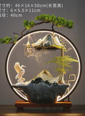 乔迁流水摆件招财喷泉倒流香陶瓷桌面办公室禅意客厅中式开业礼品