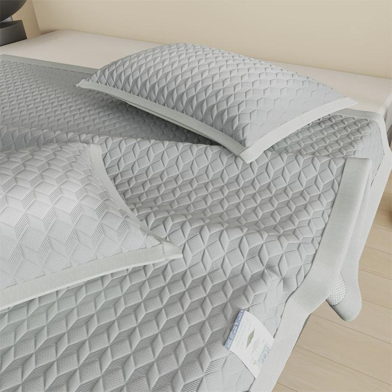 冰高分子凉席夏天空调席可机洗水洗冰丝席子凉席三件套pe豆豆软席