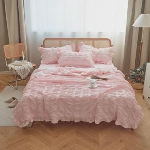 夏季 水洗棉夏凉被四件套可以水洗空调被单批发夏天薄被子厂家双人