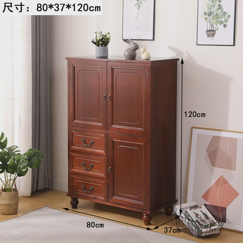 斗柜实木美式收纳储物小柜子五斗柜客厅置家用餐边柜卧室靠墙新品