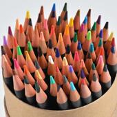 爆美术72色油性彩铅圆筒套装 款 涂色填色绘画手绘水溶性彩铅笔批发