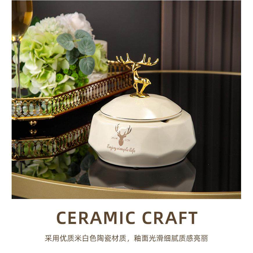 烟缸客厅茶几烟灰缸创意个性潮流家用带盖防飞灰时尚陶瓷欧式,节庆用品/礼品,时尚烟灰缸,淘宝优惠券,粉丝福利购,淘宝优惠卷