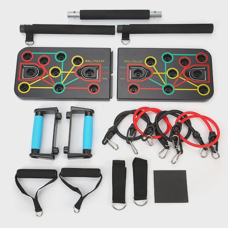 新款俯卧撑板健身组合套装家用健身锻炼胸肌腹肌背阔肌俯卧撑支架