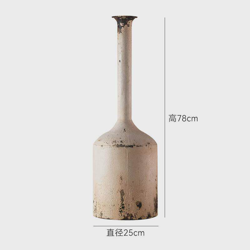 美式复古做旧装饰花瓶摆件影楼拍摄摆拍铁艺道具民宿客厅插花瓶