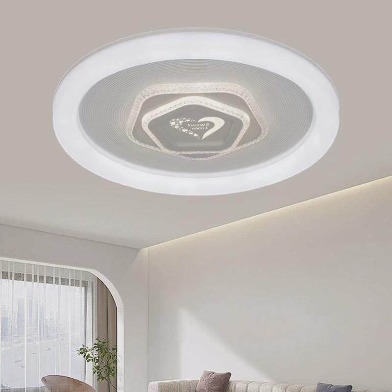房间现代简约led主卧灯2024年新款网红水晶书房卧室灯吸顶灯灯具