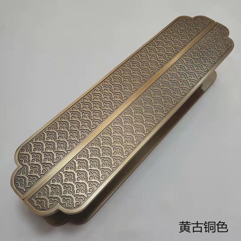 中式仿古酒店大门拉手古铜色祥云包房木门拉手黑色玻璃门拉手