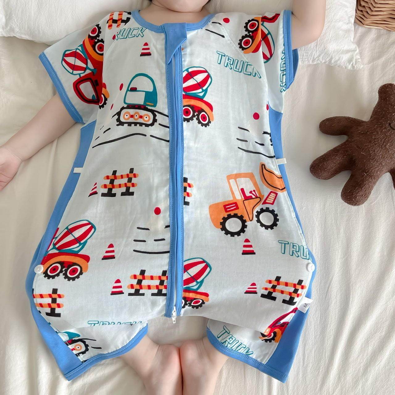 儿童挖掘机睡袋夏季纯棉薄款男童小汽车连体睡衣恐龙防踢被女宝宝,婴童用品,睡袋/防踢被,淘宝优惠券,粉丝福利购,淘宝优惠卷