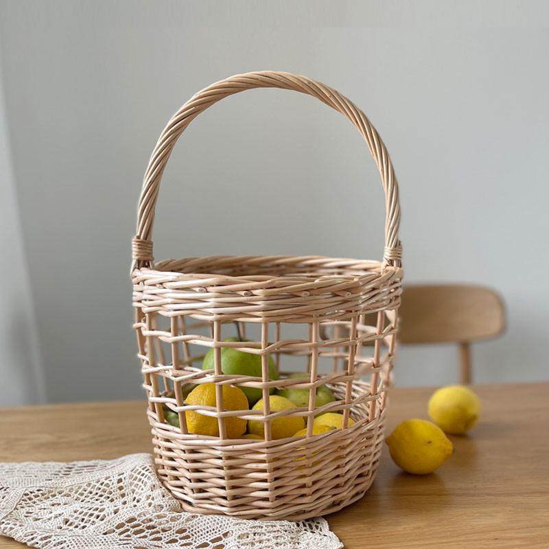 藤编柳编编织手提篮收纳篮厨房户外水果篮手工编织篮买菜购物篮子,收纳整理,其他收纳篮,淘宝优惠券,粉丝福利购,淘宝优惠卷