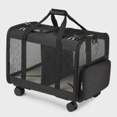 跨境手提双隔层宠物拉杆箱猫咪包外出便携透气可拆卸大容量