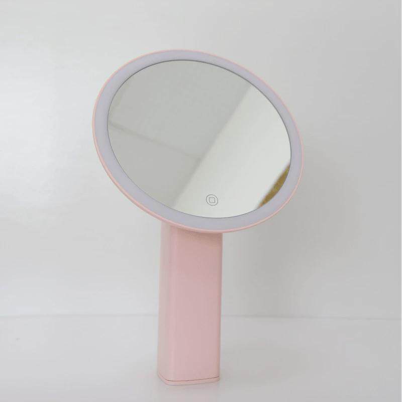 智能补光灯LED化妆镜台式可立桌面充电梳妆美妆便携礼品网红镜子