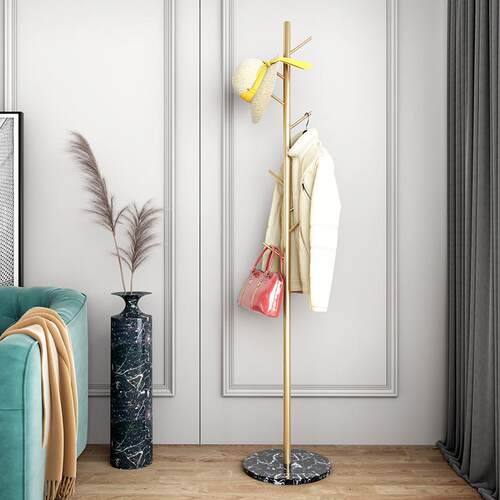 轻奢u型金色衣帽架落地卧室家用挂衣架衣架批发酒店简易铁艺客厅