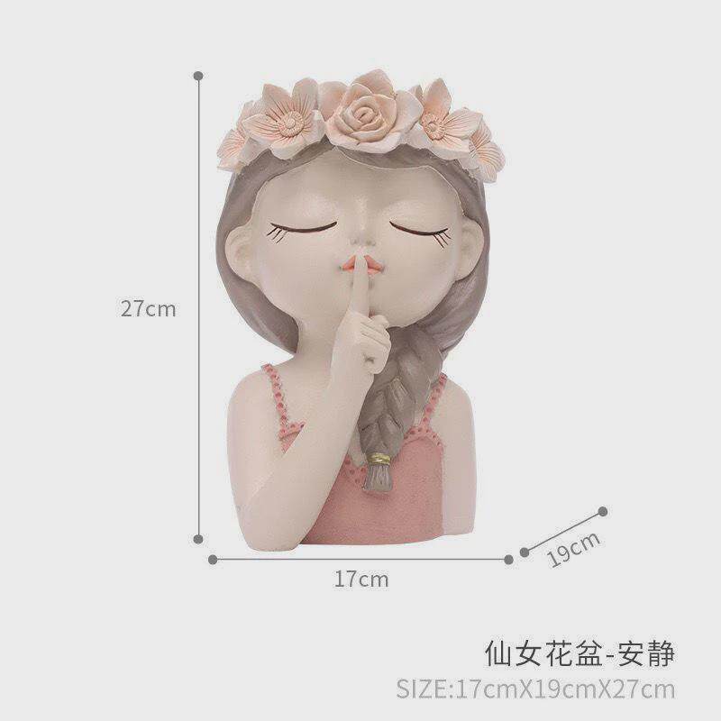 可爱少女多肉植物花盆仙女花器卷叶吊兰盆小清新人像花盆花园装饰,鲜花速递/花卉仿真/绿植园艺,花盆,淘宝优惠券,粉丝福利购,淘宝优惠卷