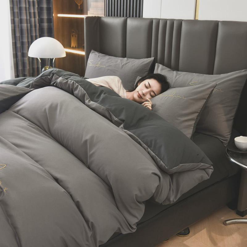 55n2被单x2米3被套单件水洗棉被罩单人米150x200cm四件套非纯