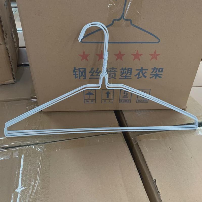 of9d2.2专用洗衣店常用喷塑钢丝干洗店加粗衣架600个批发垫肩纸板