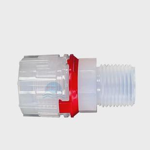 接头入珠接头3/8*3/8npt螺纹等径转接头pfa外牙直通接头入珠式pfa