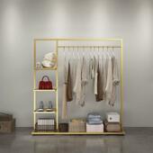 北欧卧室衣帽架落地铁艺家用收纳简约时尚 店展示架 陈列架衣帽服装