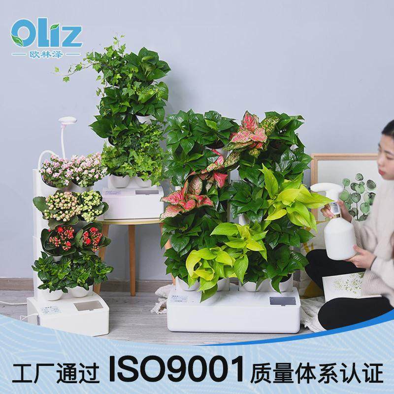 厂家z花盆电子迷你园花盆自动灌溉定时自加水家庭种菜小花植物墙