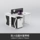 厂家简约现代白色工位职员桌带钢架脚屏风卡位财务钢制侧柜四人位