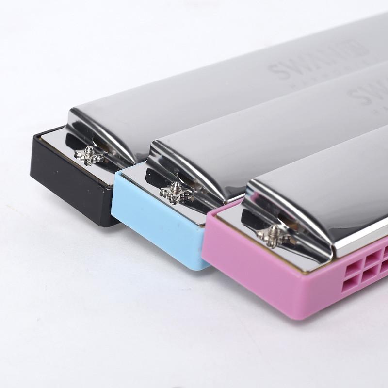 热销天鹅牌24孔口琴24孔宽初学者音域儿童成人复音c调演奏乐器口