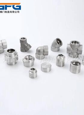 304不锈钢高压45度弯头锻造内丝弯头耐bspt140kg高压管件2000lb