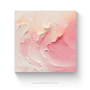 大白墙面装饰画客厅轻奢高级感餐厅多巴胺粉色系挂画艺术奶油风