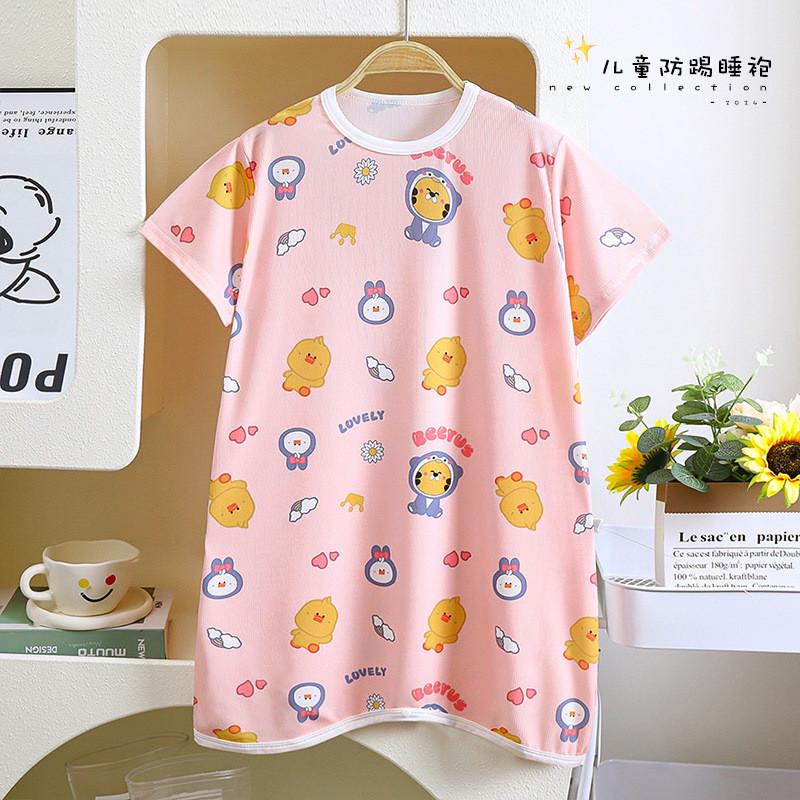 婴儿夏季薄款睡袋儿童防踢被睡袍空调服宝宝冰丝连体爬服睡衣睡裙