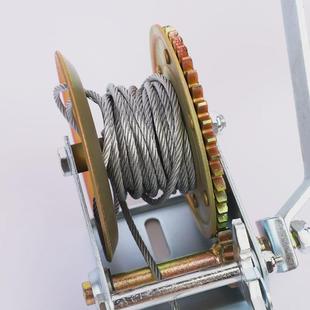 厂家供应手动绞盘1200磅牵引手摇手摇绞盘绞车钢丝绳拖车绞盘批发