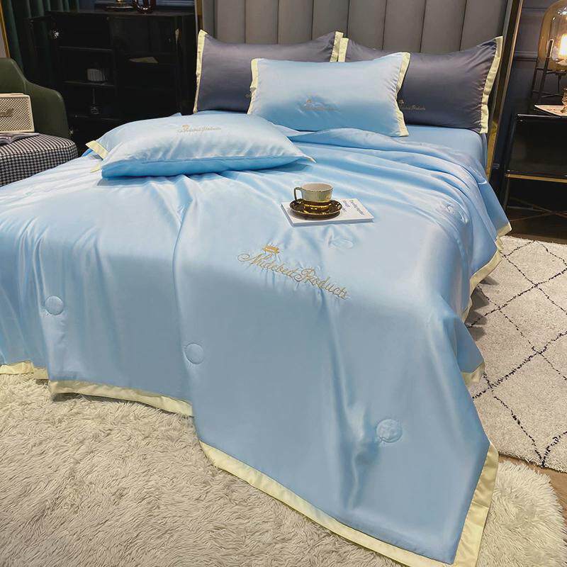 bc10大红色结婚喜庆水洗天丝冰丝单件夏被空调被夏凉被机洗可三四