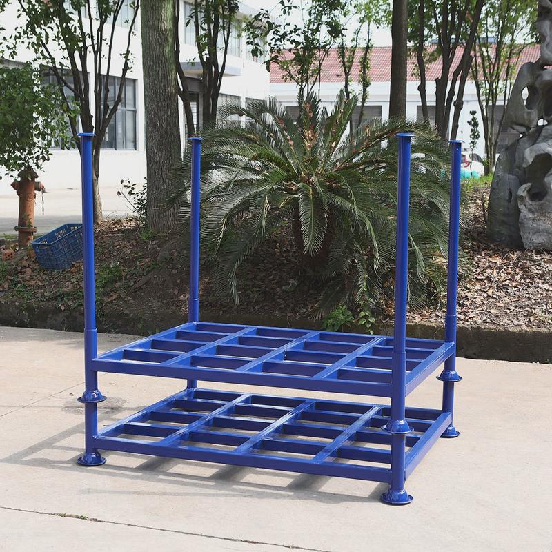 仓储货架折叠式堆垛架布匹仓储笼重型物料巧折叠架插管固置物架