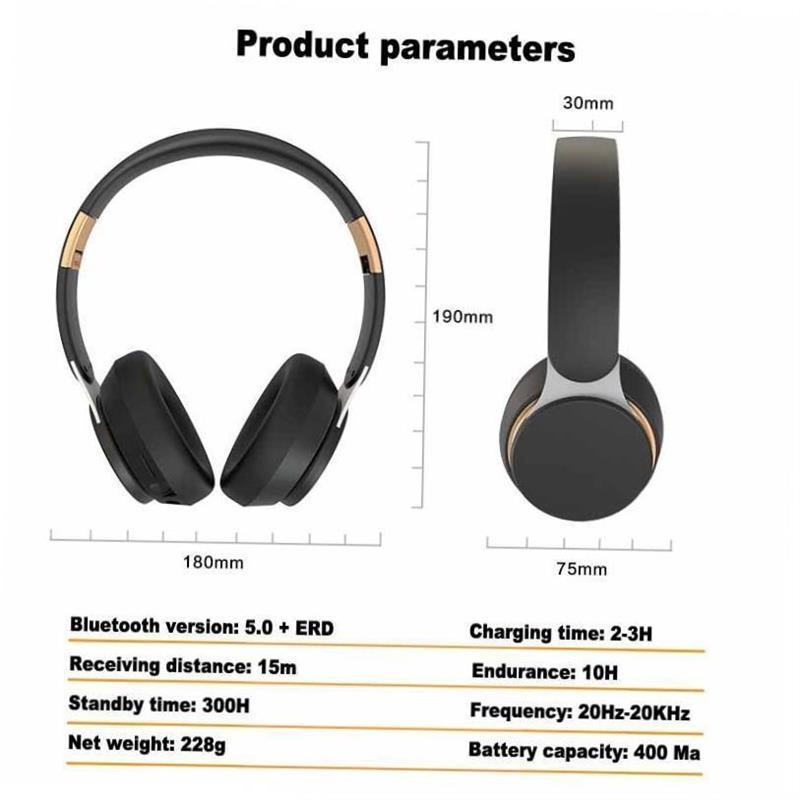 Wireless Bluetooth headphone Headset Foldable Stereo